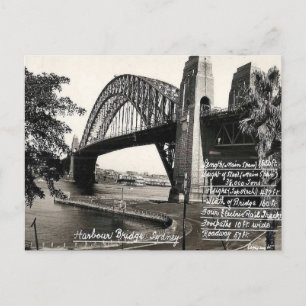Antigua postal - Puente Harbour, Sydney, Nueva Gal