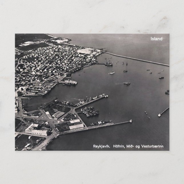 Antigua postal - Reykjavik, Islandia (Anverso)