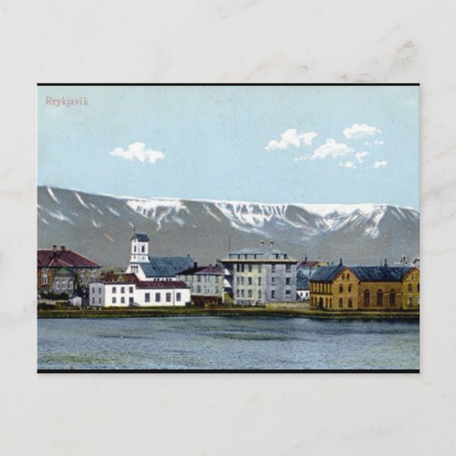 Antigua postal - Reykjavik, Islandia (Anverso)