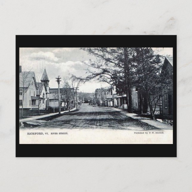 Antigua postal - Richford, Vermont, EE. UU. (Anverso)