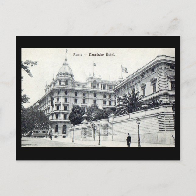 Antigua postal - Roma, Hotel Excelsior (Anverso)