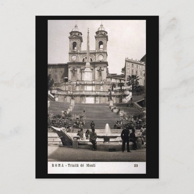 Antigua postal - Roma, pasos españoles (Anverso)