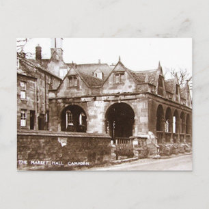Antigua postal - Salón del mercado, Campamento de