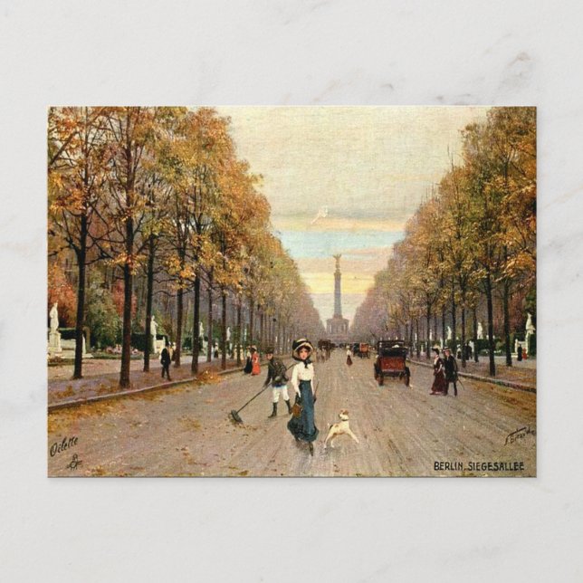 Antigua postal - Siegesallee, Berlín (Anverso)