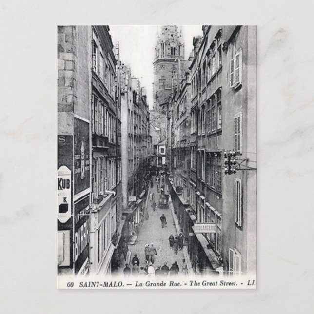 Antigua postal - St Malo, Ille et Vilaine, Francia (Anverso)