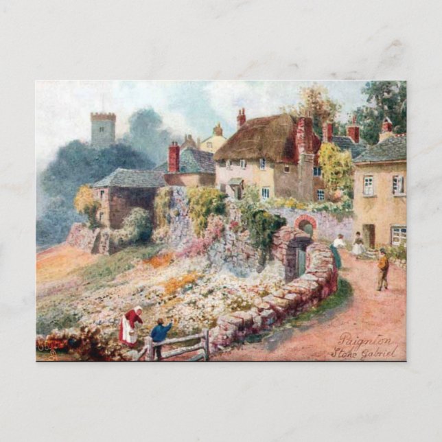 Antigua postal - Stoke Gabriel, Devon (Anverso)