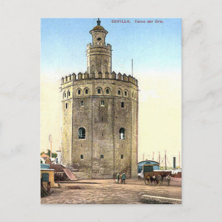 Antigua postal - Torre del Oro, Sevilla, España
