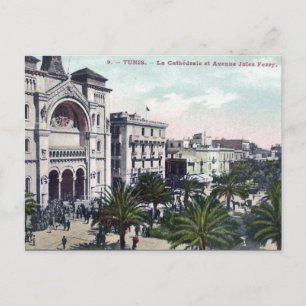 Antigua postal - Túnez, Catedral