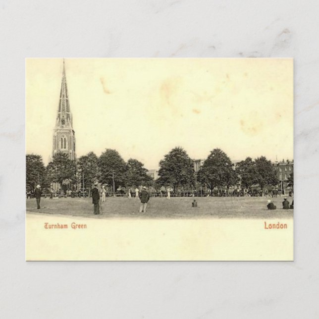 Antigua postal - Turnham Green, Chiswick, Londres. (Anverso)