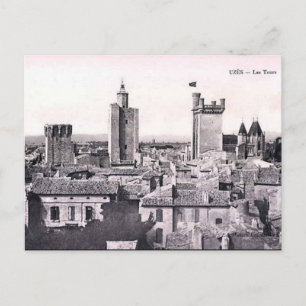 Antigua postal - Uzès, Gard, Francia