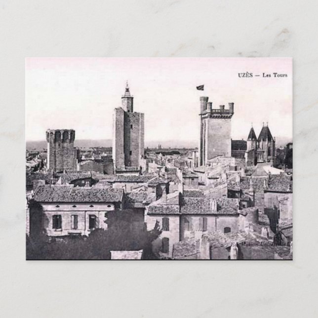 Antigua postal - Uzès, Gard, Francia (Anverso)