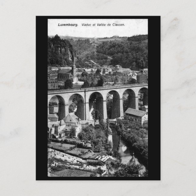 Antigua postal - Vallee de Clausen, Luxemburgo (Anverso)