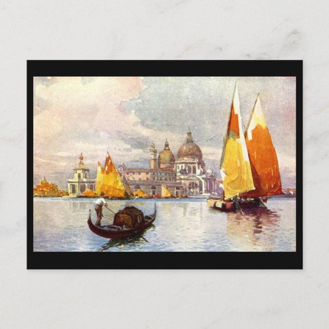Antigua postal - Venecia, Italia (Anverso)