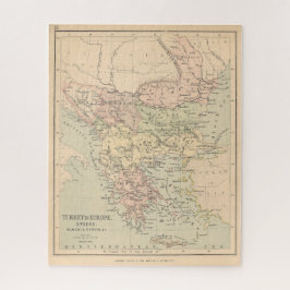 Antigua Turquía y Grecia Mapa del rompecabezas