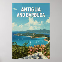 Antigua y Barbuda: arte de viajes de Ilustracion r