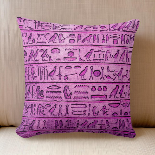 Antiguas jeroglíficas egipcias almohada cuadrada p (Purple pillow fit for a pharaoh! 💜🔹 #EgyptianStyle #RelaxLikeRoyalty)