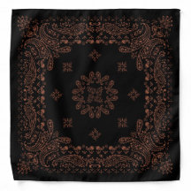 Antigüedad negra, cobre Paisley Bandana