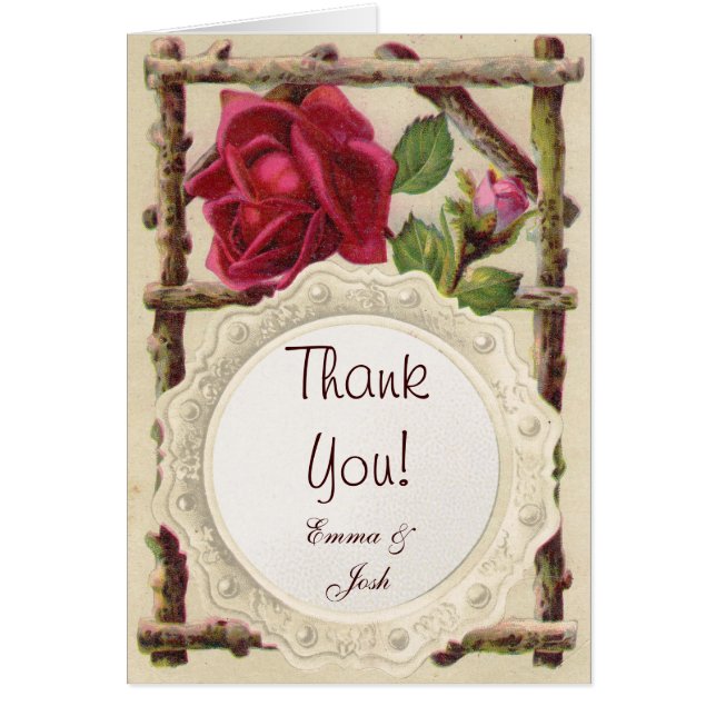 Antigüedad victoriana antigua rosa rústica (Frente)