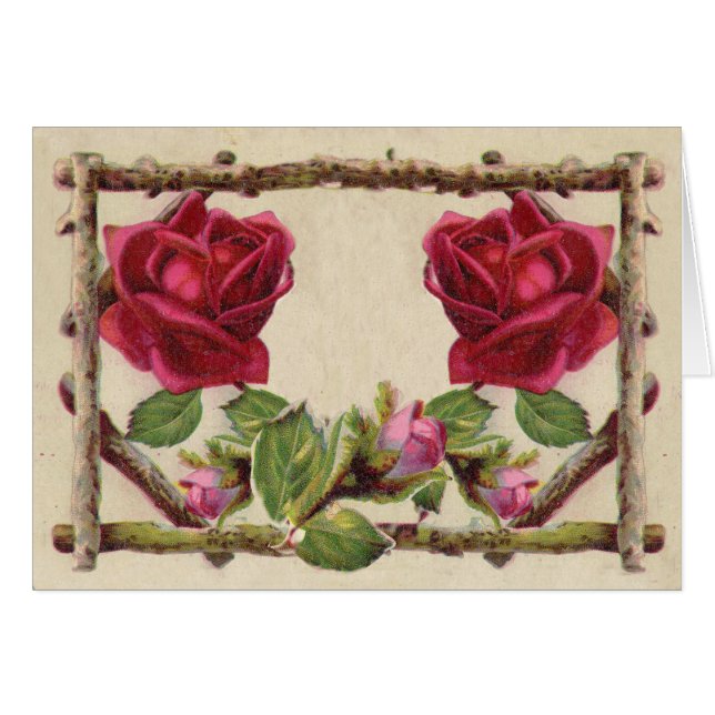 Antigüedad victoriana antigua rosa rústica (Anverso (Horizontal))