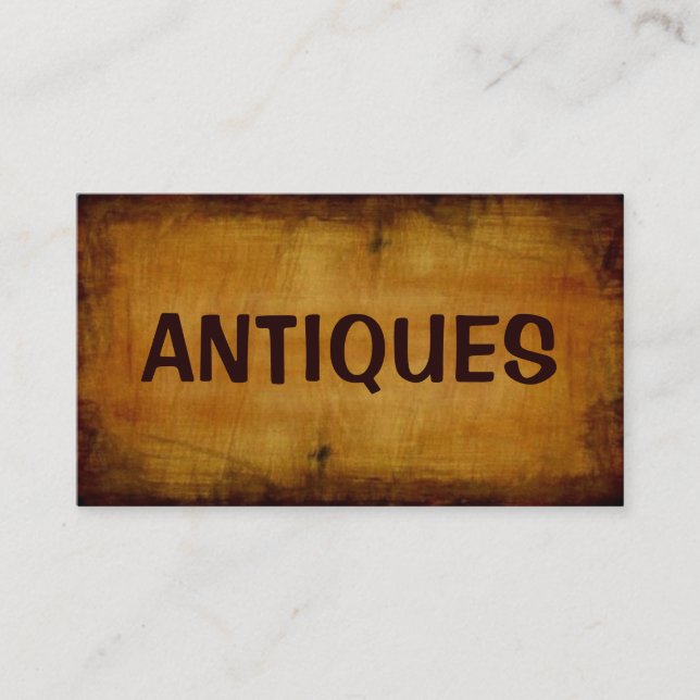 Antigüedades Tarjeta de Negocios (Anverso)