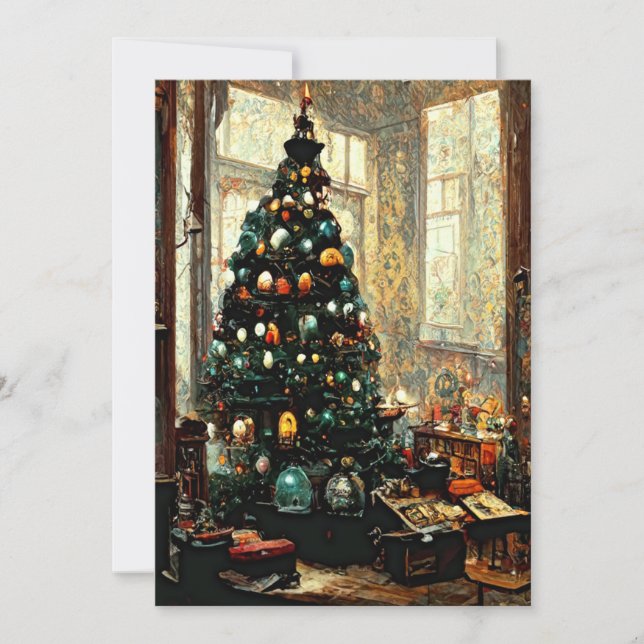 Antiguo árbol de Navidad victoriano de moda (Anverso)