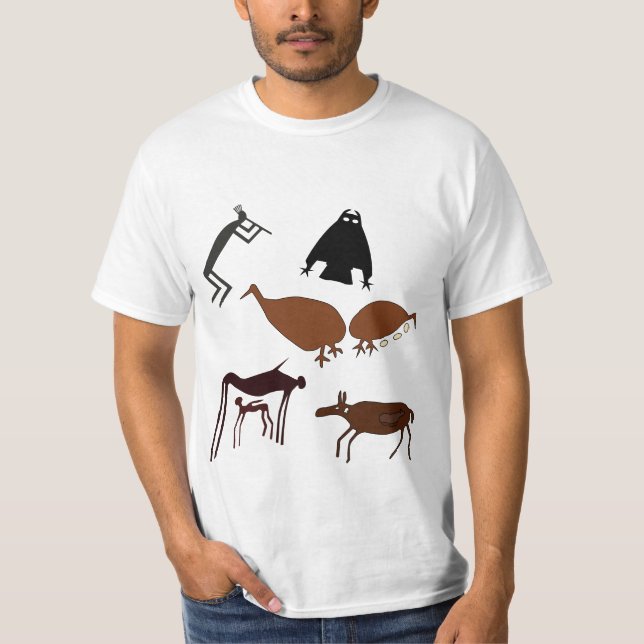 Antiguo arte tribal terrestre - Camiseta de animal (Anverso)