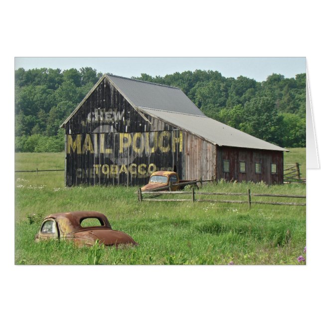 Antiguo Barn Mail Valija Publicidad de tabaco (Anverso (Horizontal))