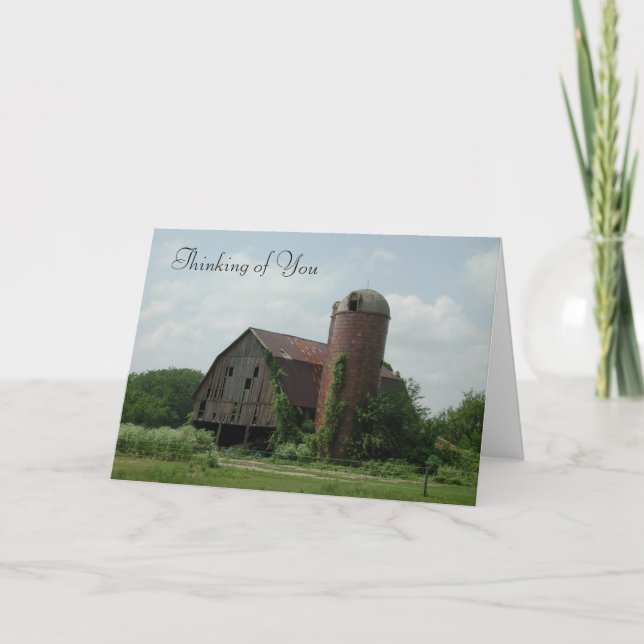 Antiguo Barn pensando en tu tarjeta de felicitació (Anverso)