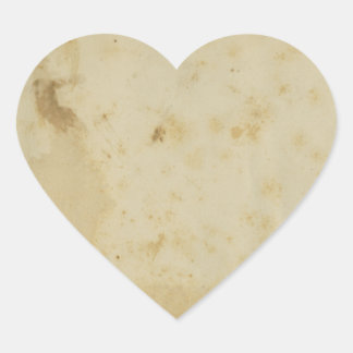 Antigüo blanco con Pegatina de corazón de papel de
