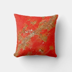 Antiguo coche rojo personalizado, almohada metaliz