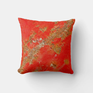 Antiguo coche rojo personalizado, almohada metaliz