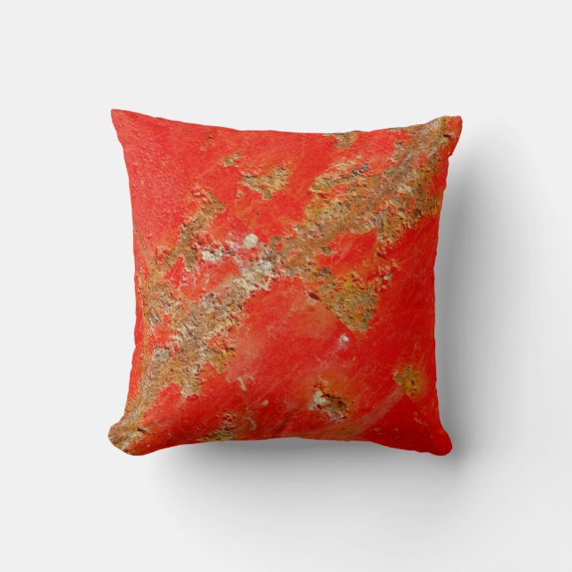 Antiguo coche rojo personalizado, almohada metaliz (Anverso)
