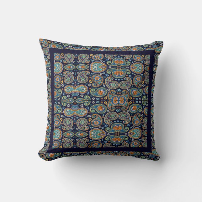 Antiguo Cojín decorativo Paisley De Moda Para Sofá (Anverso)