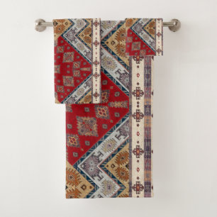 Antiguo color rojo beige kilim turco