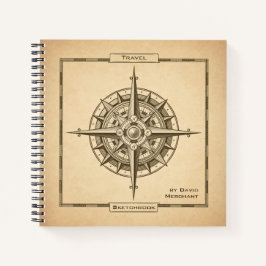 Antiguo cuaderno de bocetos de viaje de Rosa de br