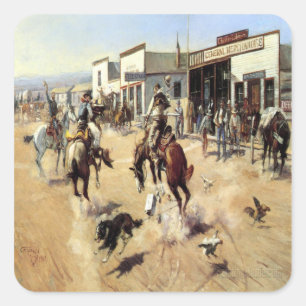 Antiguo Día del Oeste en los Pegatinas de la ciuda