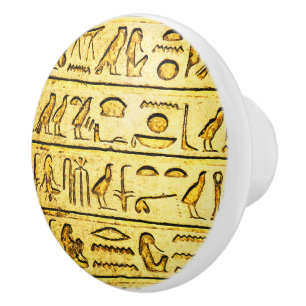 Antiguo Egipto Hieroglíficos, pomo de cerámica a