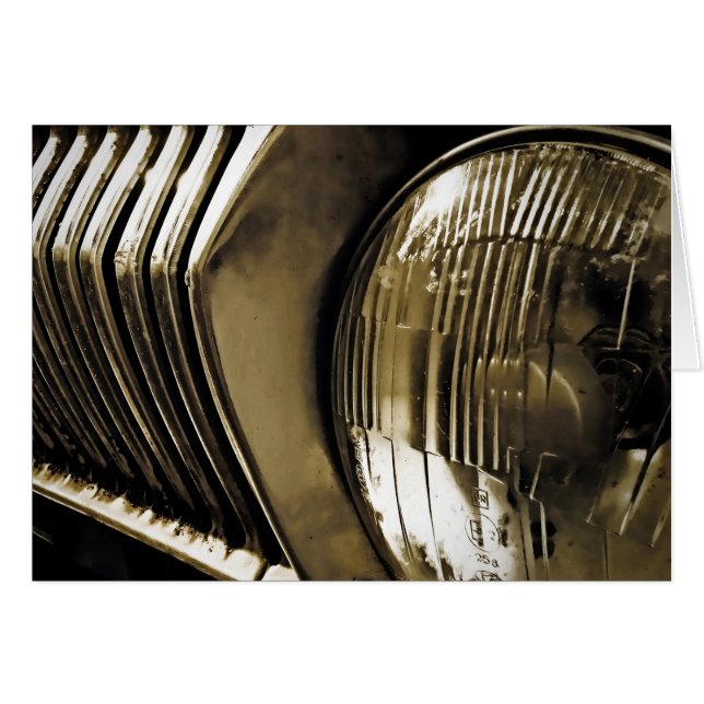 Antiguo faro clásico del coche (Anverso (Horizontal))
