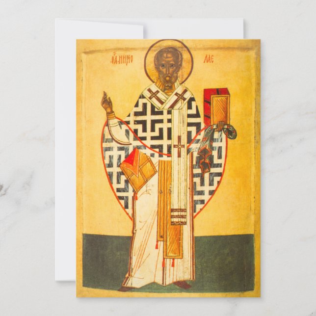 Antiguo ícono ruso de San Nicolás (Anverso)