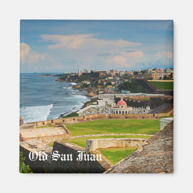 Antiguo imán cuadrado de San Juan (Frente)