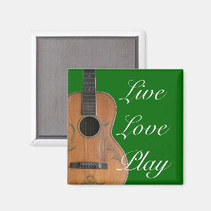 Antiguo imán de guitarra acústica