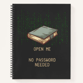 Antiguo libro con código binario citado para Tech