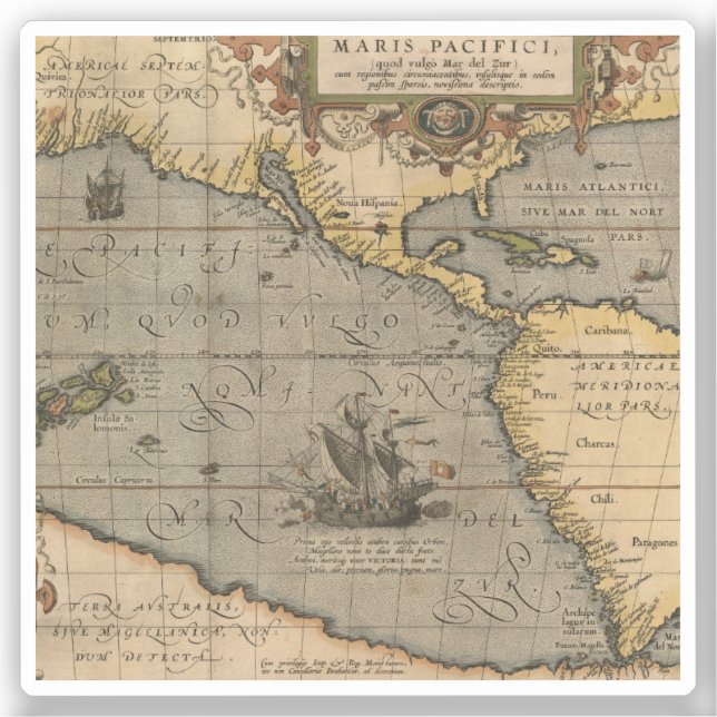 Antiguo mapa inspirado (14) Etiqueta de equipaje (Anverso)