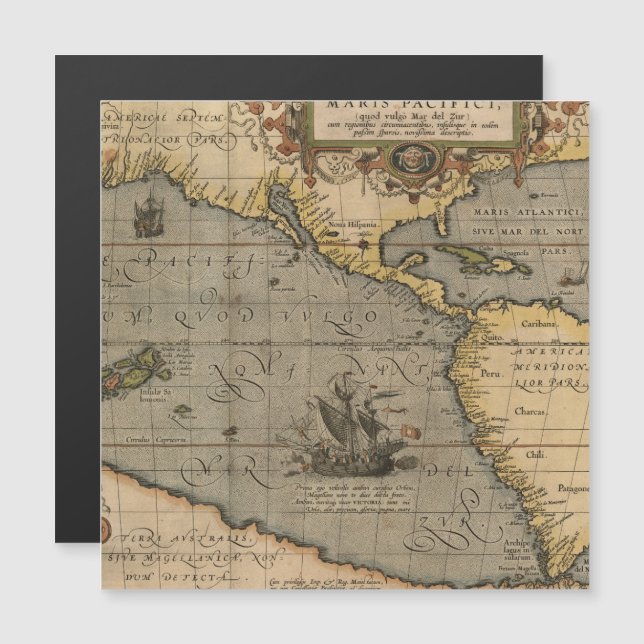 Antiguo mapa inspirado (14) Etiqueta de equipaje (Anverso/Reverso)