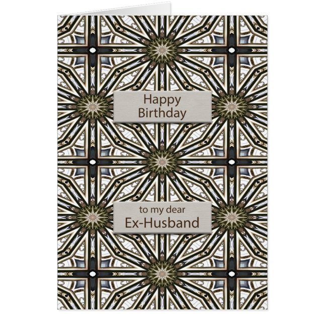 Antiguo marido Cumpleaños Resumen Diseño Mandala (Frente)