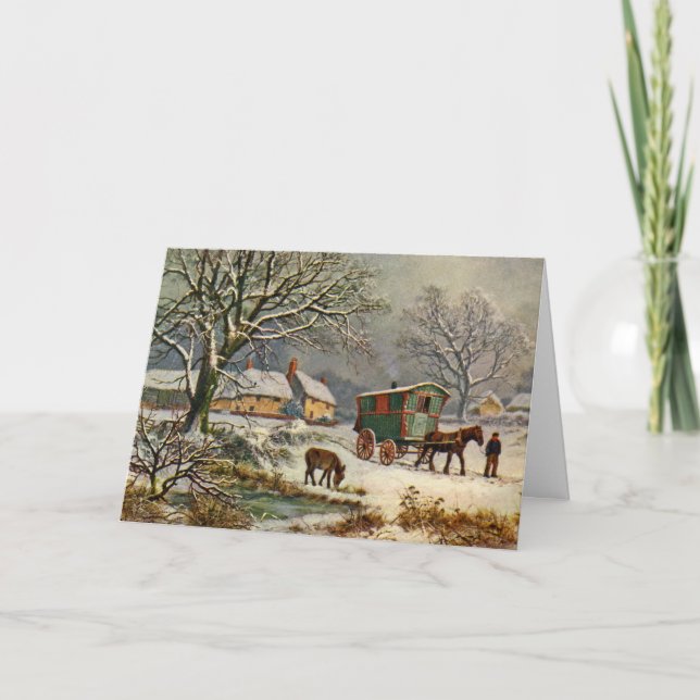 Antiguo Navidad de diseño de Tuck o tarjeta de vac (Anverso)