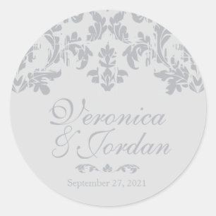 Antiguo Pegatinas de casamiento personalizado de p