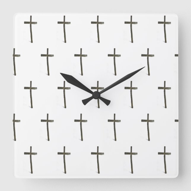 Antiguo reloj cruzado de pared (Anverso)