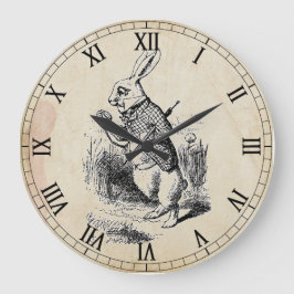 Antiguo reloj de pared numérico romano de conejo b