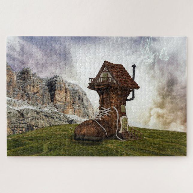 antiguo rompecabezas de la casa de zapatos (Horizontal)